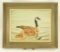 Lot #710 -Original Framed Oil on panel of Canada Goose and Goslings signed Marie Conway Fathers