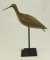 Lot #713 -Hand carved shorebird on stand unsigned 10?