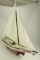 Lot #735 -Herman Stine Jr, Wenona, MD hand crafted sailing skipjack model on stand (41