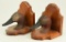 Lot #736 -Pair of R. Madison Mitchell 1993 cast iron figural Canvasback duck heads hen and drake