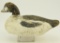 Lot #777 - Unmarked Goldeneye working decoy with round lead keel weight. Overall wear to paint