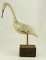 Lot #780 - Unsigned White Egret Carved decoy on wiid block. Two cracks in left side of body.