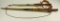 Lot #788 - Two Sword fish Bill Swords. #1 is decorated with a swordfish and ships wheel. #2 is