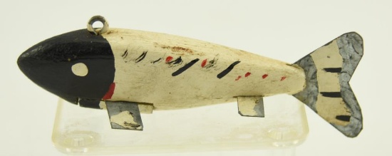 Lot #388 - Early hand carved Perch fish decoy unknown maker 5”