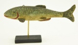 Lot #382 - Reggie Birch, Chincoteague, VA hand carved Brook trout fish decoy signed on