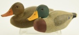 Lot #406 - Pair of miniature carved Mallard decoys by G.C. Rowe signed on underside
