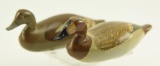 Lot #412 - Pair of miniature carved Gadwalls signed H.L. Coulter (from the Mort Kramer Collection)