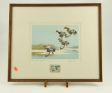 Lot #429 - Framed 1979 Maryland Duck Stamp print by Stanley Stearns S/N 527/1200