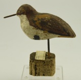 Lot #457 - Carved Snipe on driftwood by Paul Nock Salisbury, MD loss of paint unsigned
