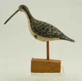Lot #458 - Orville Quillen, Chincoteague, VA carved Plover on stand signed and dated 1970