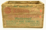 Lot #460 - Vintage Remington Arms Co. Klean- bore finger jointed wooden ammunition box