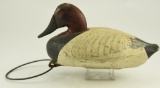 Lot #471 - Vintage Canvasback drake signed with name plates on underside: Robert Sellers, Silver