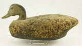 Lot #479 - Nice Primitive cork body Black duck with original paint head, tack eyes and Rigging