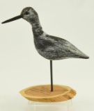 Lot #481 - Paul Nock, Salisbury, MD carved plover on stand signed and dated 1974 (from the Mort
