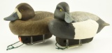 Lot #483 - Pair of Mike Smyzer, PA cork body Bluebills hen and drake signed and dated 1996 on u