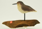 Lot #488 - Paul Nock, Salisbury, MD Sanderling on driftwood signed Xmas 1970 (from the Mort