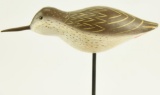 Lot #489 - Hand carved and painted shorebird on stand unsigned (from the Mort Kramer Collection)