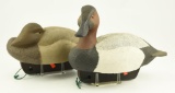 Lot #498 - Pair of Mike Smyzer, PA cork Body Canvasbacks drake and hen signed and dated 1997