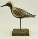 Lot #507 - E.J. “Pete” Peterson Cape Charles, VA carved standing Plover signed and Branded PETE