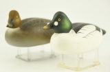 Lot #556 - Pair of Charlie Joiner, Chestertown, MD miniature Goldeyes hen and drake signed and