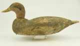 Lot #570 - Ward Brothers, Crisfield, MD Black duck circa 1922 original paint signed and dated: