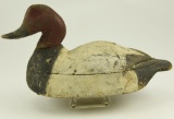 Lot #595B - Orin Sterling, Crisfield, MD Canvasback drake decoy signed and dated 1931 Two piece