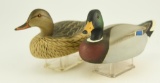 Lot #598 - Pair of Bob Coleman Chestertown, MD half size mallards drake and hen signed and dated