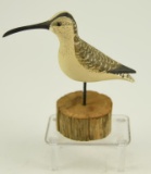 Lot #600 - Cigar Daisey Mini carved Long Bill Curlew on stand signed Cigar and dated 1971 on