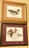 Lot #623 - (2) Framed Paul Shertz prints of Ward Brothers Decoys 1938 Pintail Drake, 1936