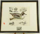 Lot #647 - 1981 Maryland Migratory Waterfowl Stamp print by Jack R. Schroeder Ward Brothers