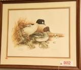 Lot #652 - Framed Print of Common Goldeneye Talbot Co. MD 1974 Signed Don Whitlach (26” x 28”)