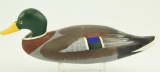 Lot #676 -Steven R. Lay 1/3 size carved Mallard Drake signed on underside