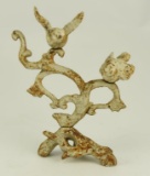 Lot #693 -Cast iron white painted decoration of song birds