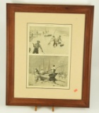 Lot #707 -Framed Harpers Weekly 1889 page 20 of Oystering the Chesapeake