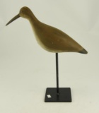 Lot #712 -Hand carved Plover on stand branded HA on underside 11?