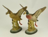 Lot #722 -Pair of Boehm Porcelain Limited Edition flying Mallards hen and drake 11?