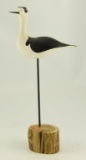 Lot #724 -Black Stilt standing on stand signed Van Dyck 1984 19? (from the Mort Kramer Collection)