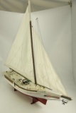 Lot #735 -Herman Stine Jr, Wenona, MD hand crafted sailing skipjack model on stand (41