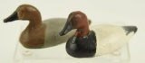 Lot #750 -Pair of cast iron miniature Canvas back paperweights Hen and Drake