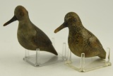 Lot #752 -(2) Reggie Birch, Chincoteague, VA branded shorebirds no stands (from the Mort Kramer