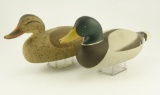 Lot #774 - Pair of 1985/6 Charles Bryan Mallards Hen and Drake. Middle River, MD. Hen is 1985.