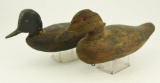 Lot #775 - Two early working duck decoys with lead keel weights. Major loss of paint. (From the