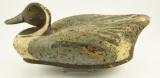 Lot #778 - Cork body Pintail Drake decoy with wood base. Metal Keel Weight. (From the Estate of