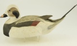 Lot #791 - Old Squaw decorative Drake decoy by Carol Hopkins. Raised wing feather. Missing tip