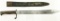 Lot #104 - German M1898/05 Erfurt Butcher Blade Bayonet with Scabbard. 14.25