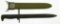 Lot #114 - PAL Mfg. US M1 Garand Bayonet with US/Bomk marked Scabbard. 10
