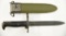 Lot #197 - M1 Garand Cutdown (Korean Era) Bayonet in Sheath with U.S. & Bomb Symbol marking on