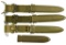 Lot #253 - Three US M8 Knife Scabbards + an additional blade cover.