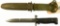 Lot #268 - Korean War Era US M5 Rifle Bayonet for M1 Garand. Includes U.S. M8A1 scabbard. Scabb