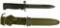Lot #269 - Korean War Era US M5 Rifle Bayonet for M1 Garand. Includes U.S. M8A1 scabbard. Scabb